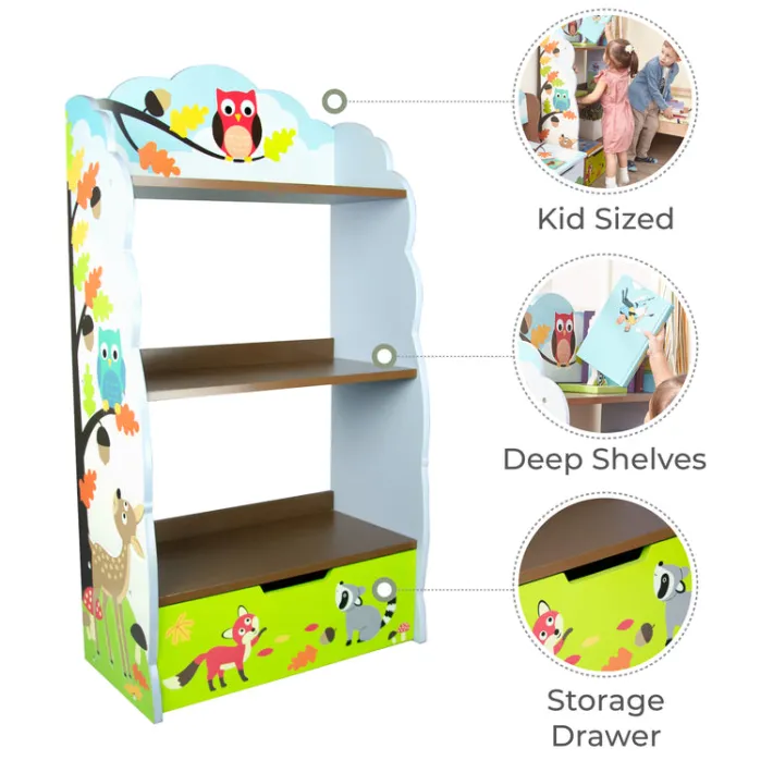 Kids Teamson Fantasy Fields Enchanted Woodland Bookshelf, Multi- FINAL SALE