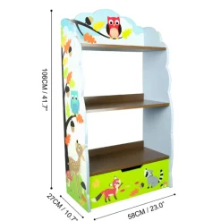 Kids Teamson Fantasy Fields Enchanted Woodland Bookshelf, Multi- FINAL SALE