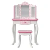 Kids Teamson Fantasy Fields Gisele Giraffe Kids Vanity Table & Stool, White & Pink