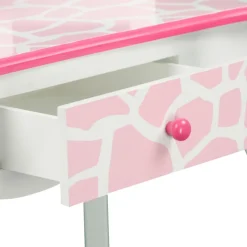 Kids Teamson Fantasy Fields Gisele Giraffe Kids Vanity Table & Stool, White & Pink
