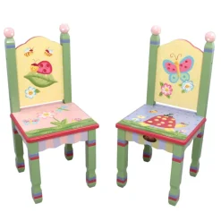 Kids Teamson Fantasy Fields Kids Painted Magic Garden Chairs, Set of 2, Multi