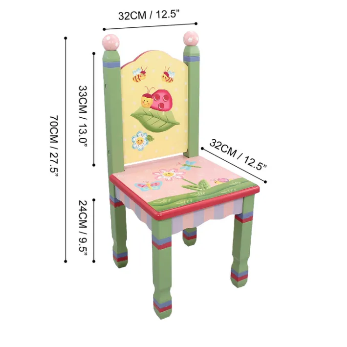Kids Teamson Fantasy Fields Kids Painted Magic Garden Chairs, Set of 2, Multi
