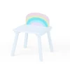 Kids Teamson Fantasy Fields Kids Round Play Table with Center Mesh Storage and Two Rainbow Chairs, White- FINAL SALE