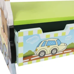 Kids Teamson Fantasy Fields Kids Transportation Themed Wooden Bookshelf with Storage Drawer, Multicolor- FINAL SALE