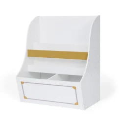 Kids Teamson Fantasy Fields Kids Versailles Bookcase Display with Toy Storage, White- FINAL SALE