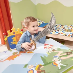 Kids Teamson Fantasy Fields Knights and Dragons Kids Play Table, Multi -FINAL SALE