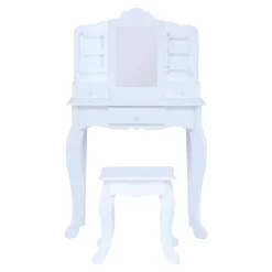 Kids Teamson Fantasy Fields Little Princess Anna Kids Vanity Table & Stool, White