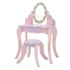 Kids Teamson Fantasy Fields Little Princess Rapunzel Vanity with LED Mirror, Pink