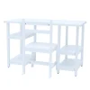 Kids Teamson Fantasy Fields Play Desk with Shelves and Chair, White- FINAL SALE