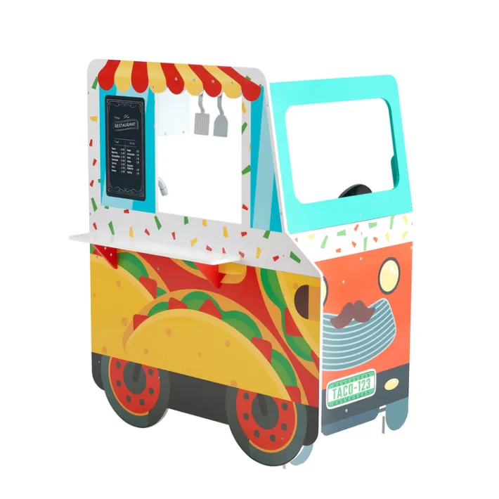 Kids Teamson My Little Helper Kids Play Taco Truck Playset with Accessories