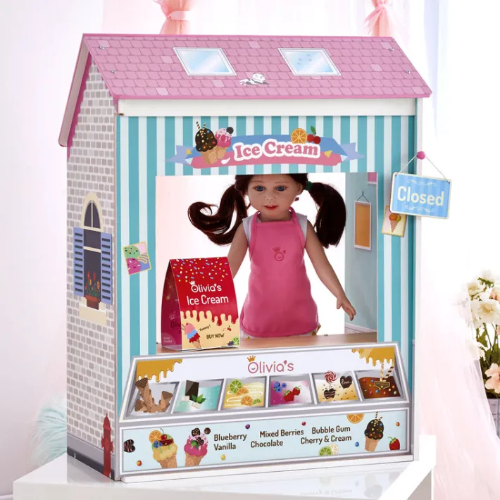 Kids Teamson OLIVIA'S LITTLE WORLD - OLIVIA'S CLASSIC CONVERTIBLE PLAY HOUSE 4-IN-1, PINK- FINAL SALE