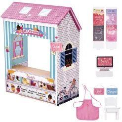 Kids Teamson OLIVIA'S LITTLE WORLD - OLIVIA'S CLASSIC CONVERTIBLE PLAY HOUSE 4-IN-1, PINK- FINAL SALE