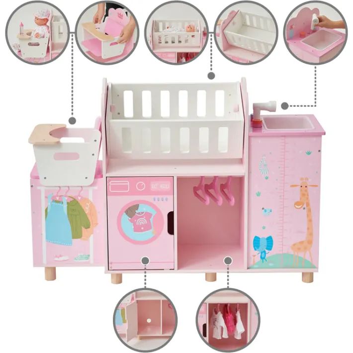 Kids Teamson Olivia's Little World Amanda 6-in-1 Baby Doll Nursery Station, Pink