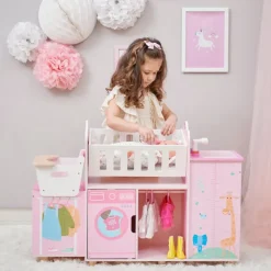 Kids Teamson Olivia's Little World Amanda 6-in-1 Baby Doll Nursery Station, Pink