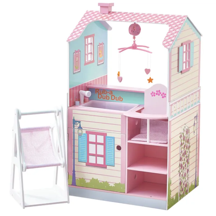 Kids Teamson Olivia's Little World Baby Dolls Changing Station Dollshouse with Storage, Multi