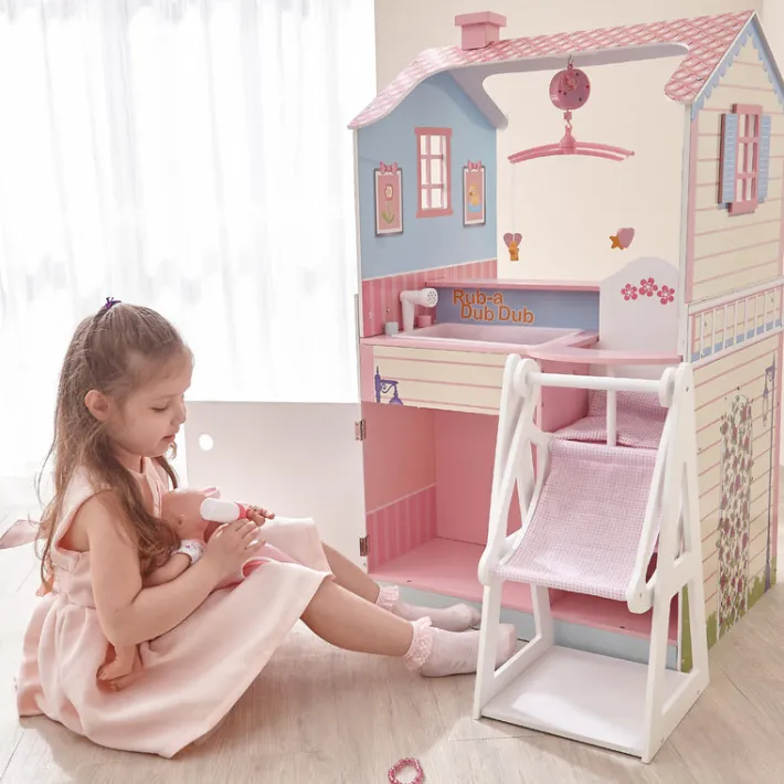 Kids Teamson Olivia's Little World Baby Dolls Changing Station Dollshouse with Storage, Multi