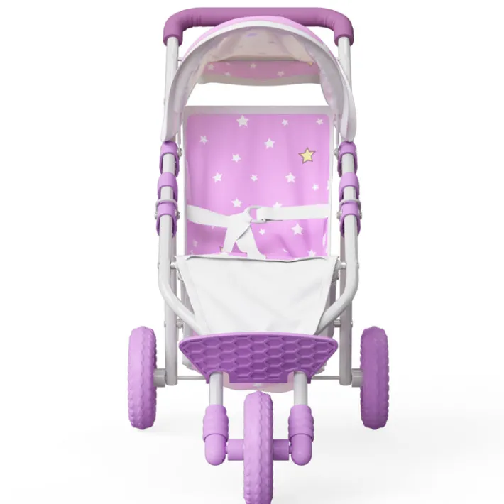 Kids Teamson Olivia's Little World Dolls Jogging-Style Doll Stroller with Canopy, Purple