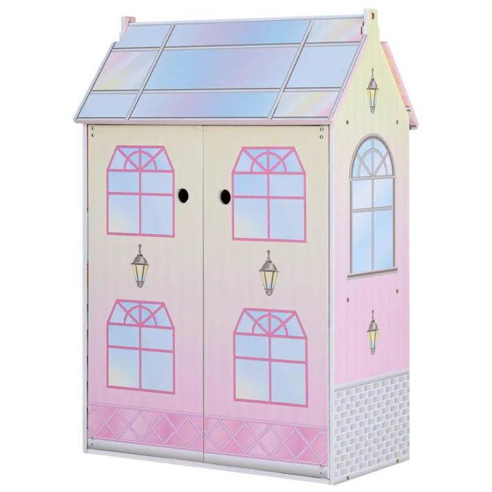 Kids Teamson Olivia's Little World Dreamland Glass-Look Dollshouse for 12" Dolls, Multi-Color