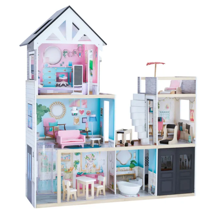 Kids Teamson Olivia's Little World Dreamland 3-Story Mansion Dollhouse for 12" Dolls- FINAL SALE