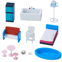 Kids Teamson Olivia's Little World Dreamland Barcelona Dollhouse with 10 Accessories, Turquoise/Black -FINAL SALE