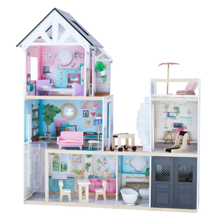 Kids Teamson Olivia's Little World Dreamland 3-Story Mansion Dollhouse for 12" Dolls- FINAL SALE