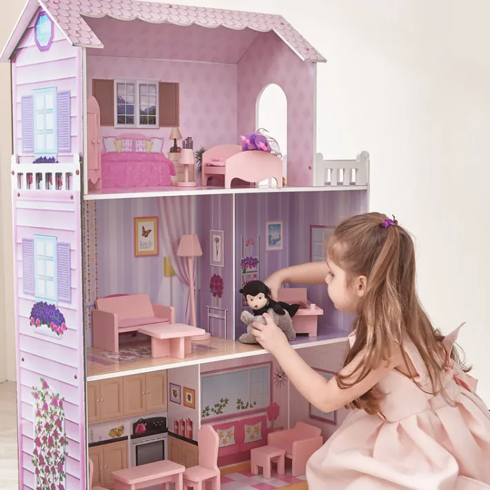 Kids Teamson Olivia's Little World Dreamland Tiffany 3-Story Dollhouse for 12" Dolls