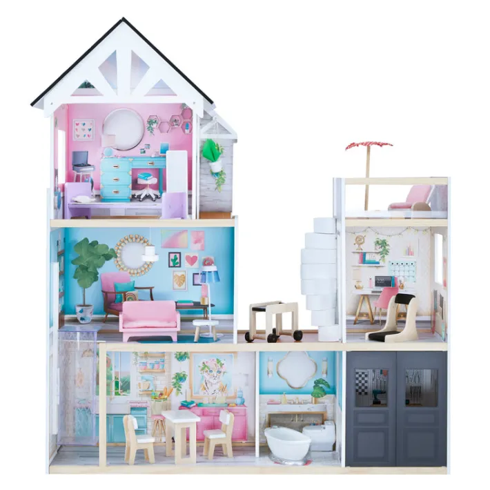 Kids Teamson Olivia's Little World Dreamland 3-Story Mansion Dollhouse for 12" Dolls- FINAL SALE
