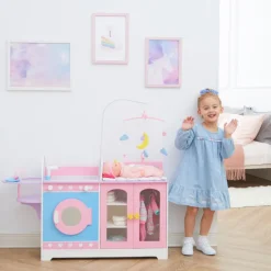 Kids Teamson Olivia's Little World 6-in-1 Baby Doll Changing Station, Pink