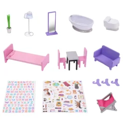 Kids Teamson Olivia's Little World Kids Wooden Dreamland Sunset 3-Level Dollhouse Set- FINAL SALE