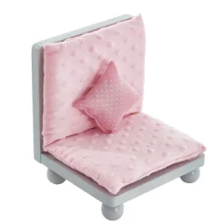 Kids Teamson Olivia's Little World Little Princess Lounge Set with Couch, Chair and Coffee Table, Light Pink/Gray -FINAL SALE