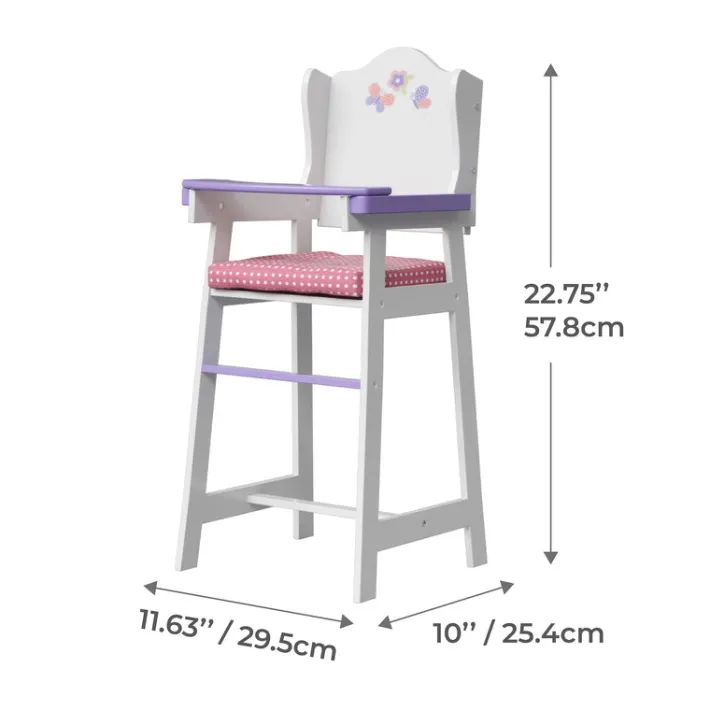 Kids Teamson Olivia's Little World Little Princess Kids Baby Dolls High Chair, Purple