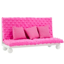 Kids Teamson Olivia's Little World Little Princess Lounge Set with Couch, Chair and Coffee Table, Hot Pink/White -FINAL SALE