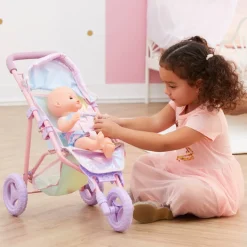 Kids Teamson Olivia's Little World Magical Dreamland Baby Doll Jogging Stroller, Iridescent/Purple