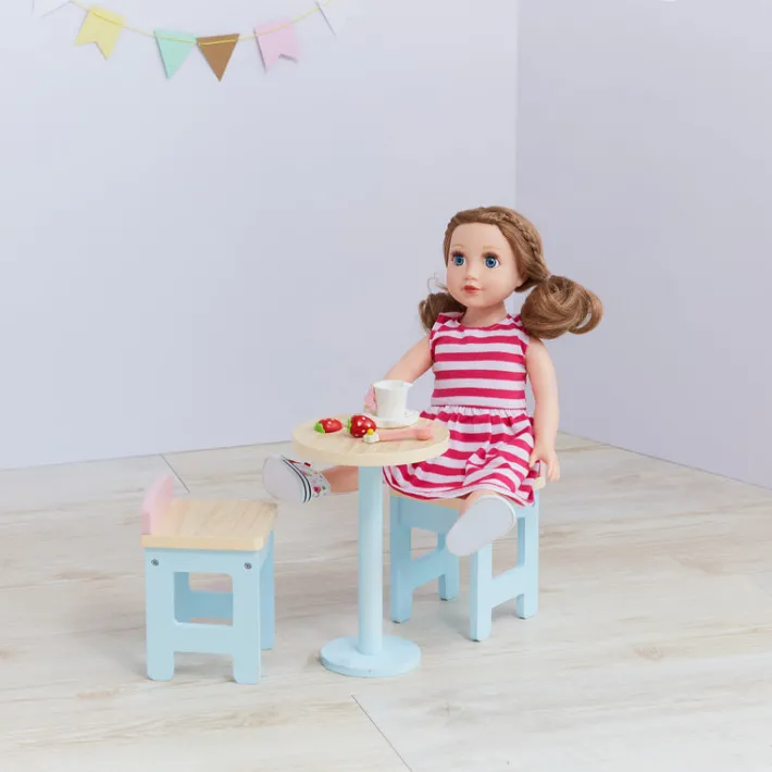 Kids Teamson Olivia's Little World Modern Nordic Princess Roundtable and 2 Stools, Multicolor -FINAL SALE