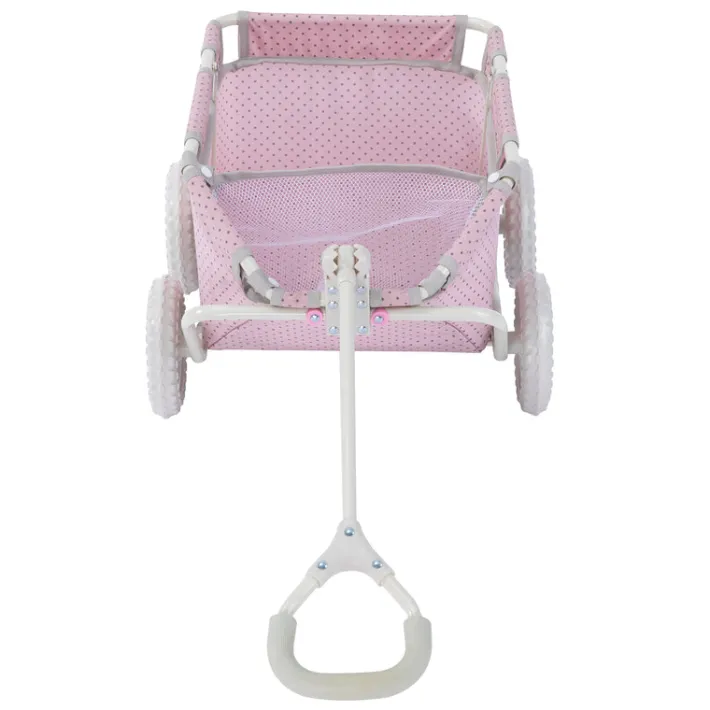 Kids Teamson Olivia's Little World Polka Dot Princess Baby Doll & Stuffed Animal Wagon, Pink/Gray