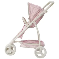 Kids Teamson Olivia's Little World Polka Dot Princess Baby Doll Convertible Stroller, Pink/Gray