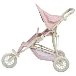 Kids Teamson Olivia's Little World Polka Dot Princess Baby Doll Twin Jogging Stroller, Pink/Gray