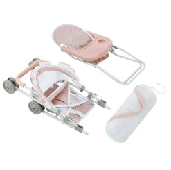 Kids Teamson Olivia's Little World Polka Dot Princess Baby Doll 3pc Nursery Set, Pink & Gray