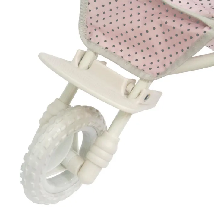 Kids Teamson Olivia's Little World Polka Dot Princess Baby Doll Jogging Stroller, Pink/Gray