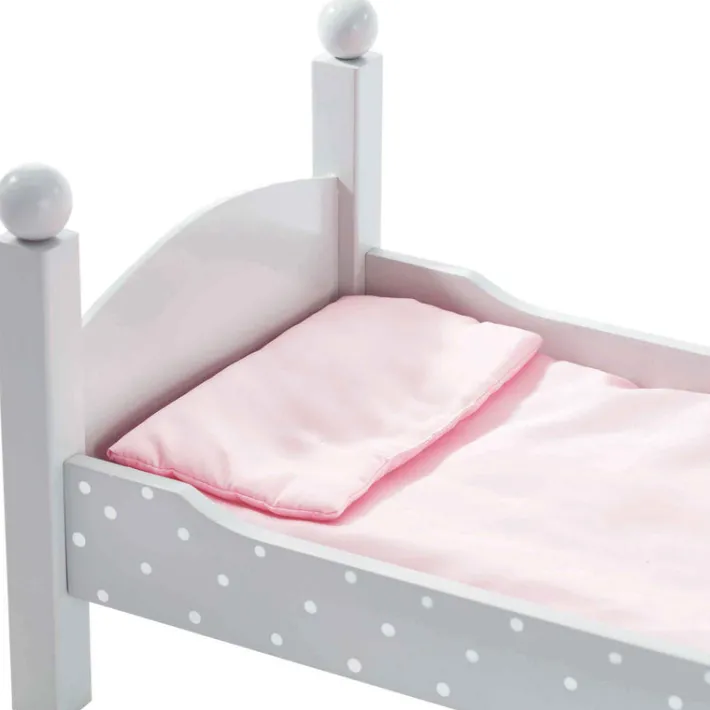 Kids Teamson Olivia's Little World Polka Dots Princess Double Bunk Bed for 18" Dolls, Gray