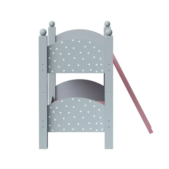 Kids Teamson Olivia's Little World Polka Dots Princess Double Bunk Bed for 18" Dolls, Gray