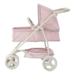 Kids Teamson Olivia's Little World Polka Dot Princess Baby Doll Convertible Stroller, Pink/Gray