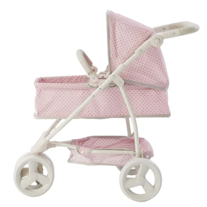 Kids Teamson Olivia's Little World Polka Dot Princess Baby Doll Convertible Stroller, Pink/Gray