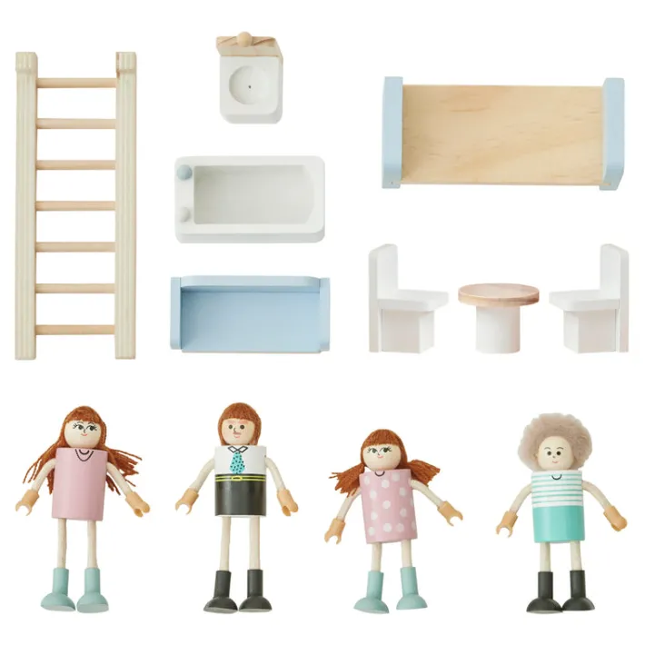 Kids Teamson Olivia's Little World Quaint Portable Dolls Cottage & Accessories for 3.5" Dolls