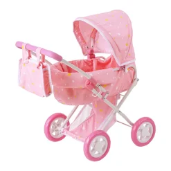 Kids Teamson Olivia’s Little World Wishing Stars Deluxe 2-in-1 Baby Doll Stroller, Pink