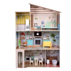 Kids Teamson Olivia's Little World Wooden Dreamland Mediterranean Dollhouse Set -FINAL SALE
