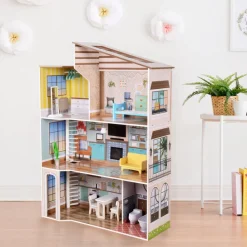 Kids Teamson Olivia's Little World Wooden Dreamland Mediterranean Dollhouse Set -FINAL SALE