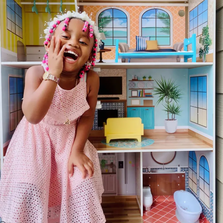 Kids Teamson Olivia's Little World Wooden Dreamland Mediterranean Dollhouse Set -FINAL SALE