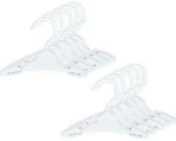 Kids Teamson Sophia’s 7 1/2" Plastic Hangers 10 Pack Set for 18" Dolls, White