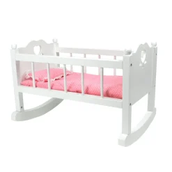 Kids Teamson Sophia's 15" Baby Doll High-End Rocking Cradle, White